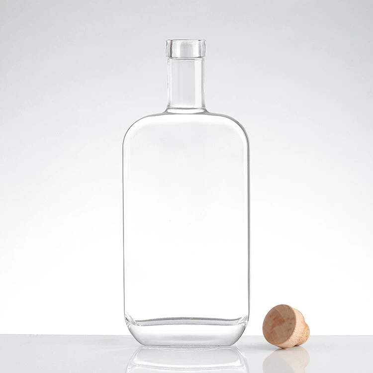 Round Glass Material 500 ML Glass Bottle For Liquor