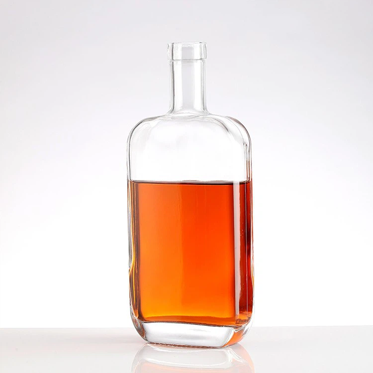 Round Glass Material 500 ML Glass Bottle For Liquor